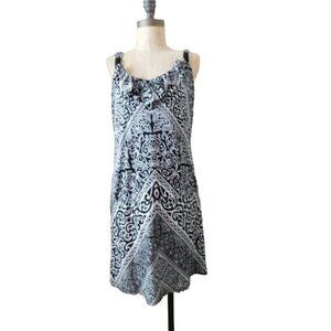 White House Black Market WHBM Size S Small STRETCH Ruffle Dress